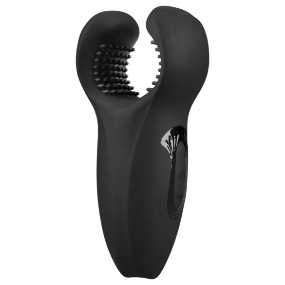 Rebel - vibrator za glavić penisa s pokretnom ručkom i vibracijom - crni