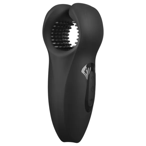 Rebel - vibrator za glavić penisa s pokretnom ručkom i vibracijom - crni