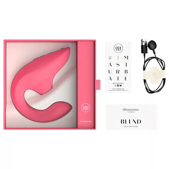 Womanizer Blend - vibrator za G-točku i klitoralni stimulator (koraljni)