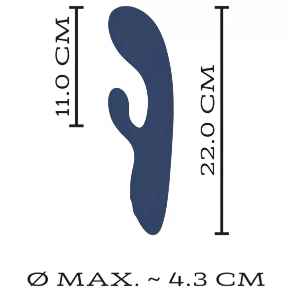 You2Toys Intense - G-točka vibrator s rukohvatom za klitoris (crni)