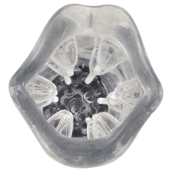 Stroker - masturbator s vibracijom i rotacijom - prozirno