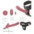 You2Toys - crveni strap-on vibrator set