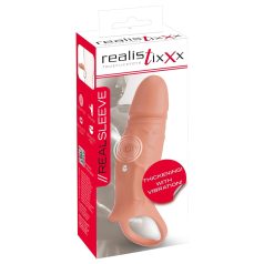 Realistixxx - vibrirajući prstenasti penis rukav (natur)