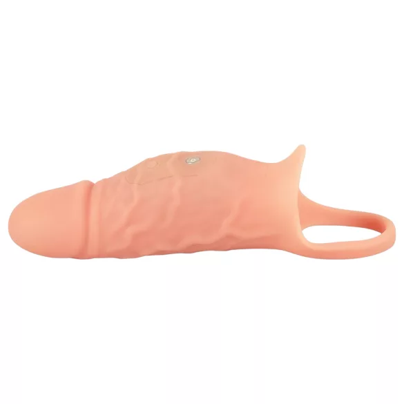 Realistixxx - vibrirajući penis prsten s navlakom - natur