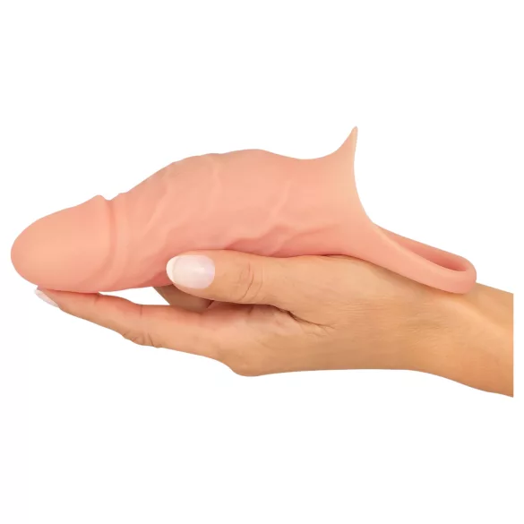 Realistixxx - vibrirajući penis prsten s navlakom - natur