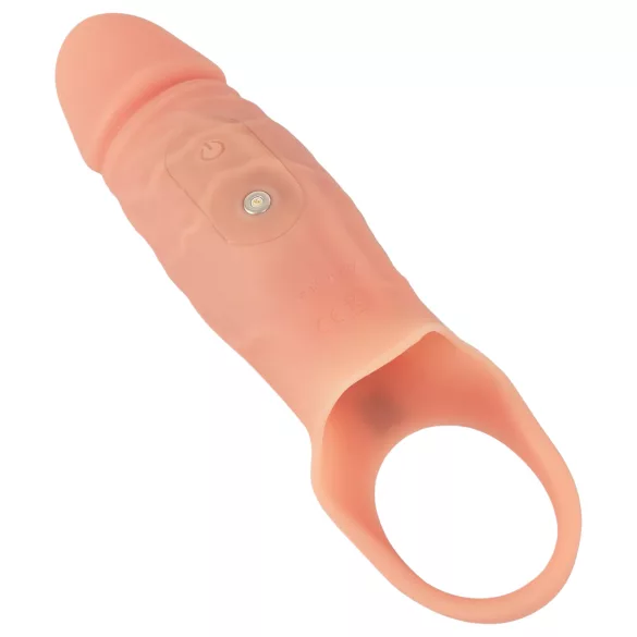 Realistixxx - vibrirajući penis prsten s navlakom - natur
