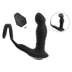 Rebel - potiskivački vibrator za prostatu (crni)