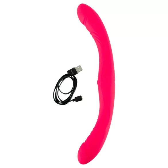Couples Choice - vibrator za parove s dvostrukim završetkom - silikon - roza
