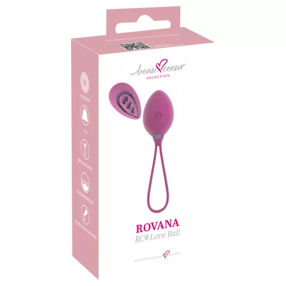 Beau Coeur Rovana - vibratorno jaje s daljinskim upravljanjem - ljubičasto