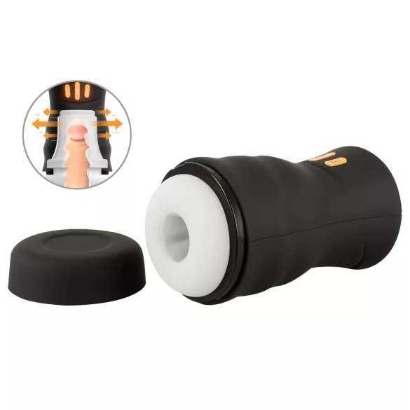 You2Toys Gyro - muški masturbator s rotacijom i vibracijom - crni