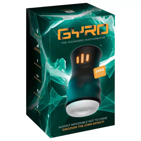 You2Toys Gyro - muški masturbator s rotacijom i vibracijom - crni