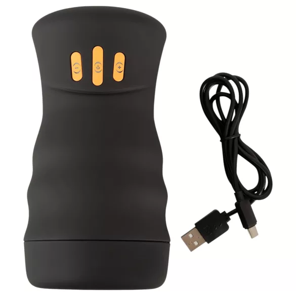 You2Toys Gyro - muški masturbator s rotacijom i vibracijom - crni