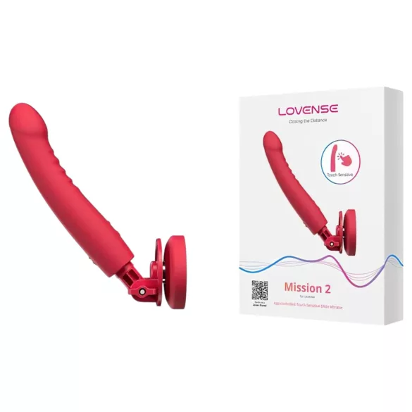 LOVENSE Mission 2 - pametni vibrator s vakuumskim držačem (crveni)
