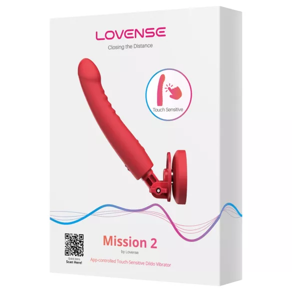 LOVENSE Mission 2 - pametni vibrator s vakuumskim držačem (crveni)