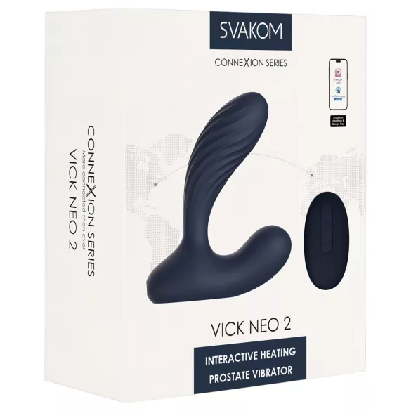 Svakom Vick Neo 2 - analni vibrator s aplikacijom - silikon plavi