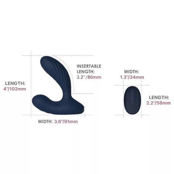 Svakom Vick Neo 2 - analni vibrator s aplikacijom - silikon plavi