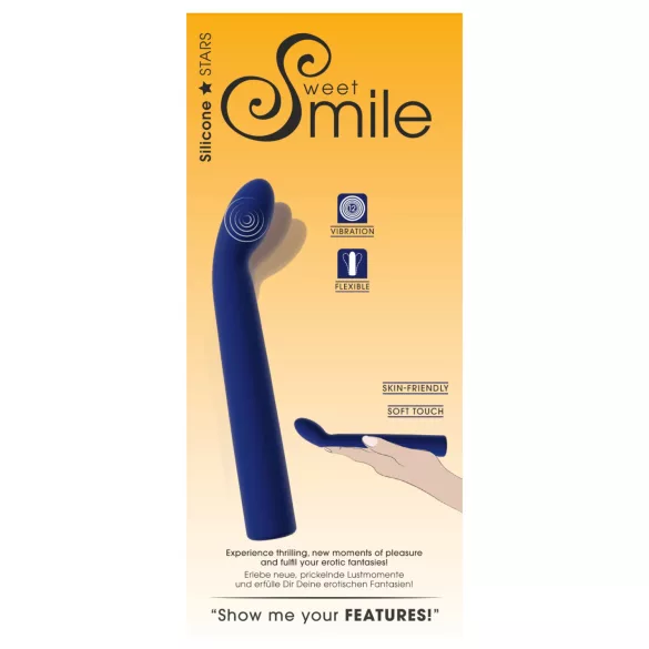Smile - vibrator za G-točku savijen - plavi