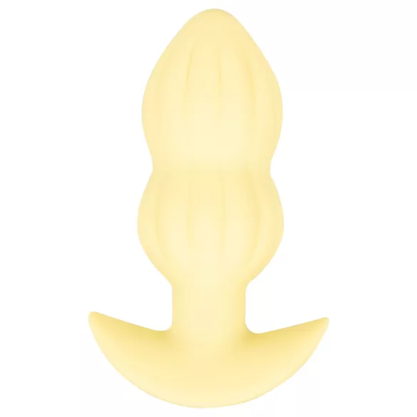 Cuties Mini - analni vibrator sa rebrima - žuti