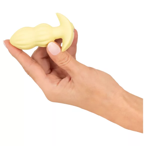 Cuties Mini - analni vibrator sa rebrima - žuti