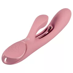   Beau Coeur Avenor - vibrator za G-točku s jezičkom i ručkom za klitoris (rozi)