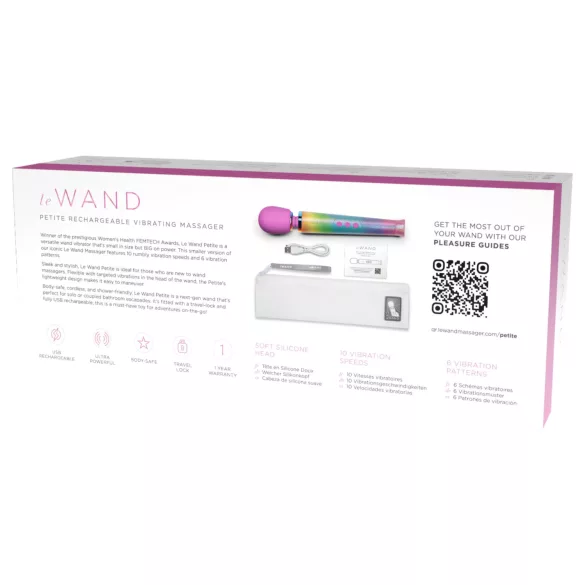 le Wand - masažni vibrator - šarena - silikonski