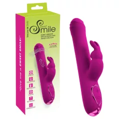   Sweet Smile - vibrator s guralicom i rotirajućom klitoralnom ručkom (ružičasti)