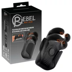 Rebel - pulsirajući, vibrirajući masturbator (crni)