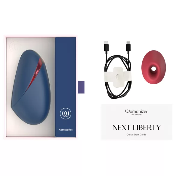 Womanizer Next Liberty - stimulator klitorisa s valovima zraka (plavi)