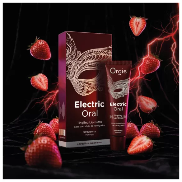Orgie Electric Oral - sjajilo za usne s bizirajućim učinkom - jagoda (10 ml)