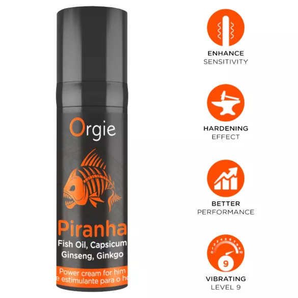 Orgie Piranha Power Cream stimulirajuća krema za muškarce (15 ml)
