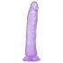 Baseks Jellies - želatinasti dildo s podložkom/prisavkom (ljubičasti)