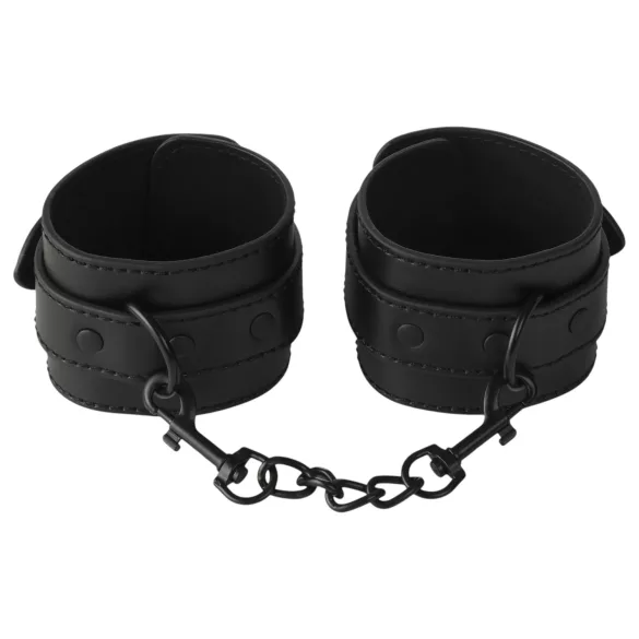 Baseks - set za vezivanje s bičem i štipaljkama za bradavice (crni)