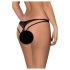 Obsessive Picantina - ženske gaćice s dvostrukim remenom (crne) - L/XL