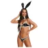 Obsessive Night Bunny - četverodijelni kostim zeca za žene (crni)