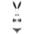 Obsessive Night Bunny - četverodijelni kostim zeca za žene (crni)
