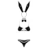 Obsessive Night Bunny - četverodijelni kostim zeca za žene (crni)