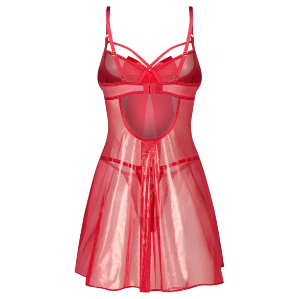Obsessive Gifty - babydoll i tanga set (crvena) - L/XL
