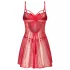 Obsessive Gifty - babydoll i tanga set (crvena) - L/XL