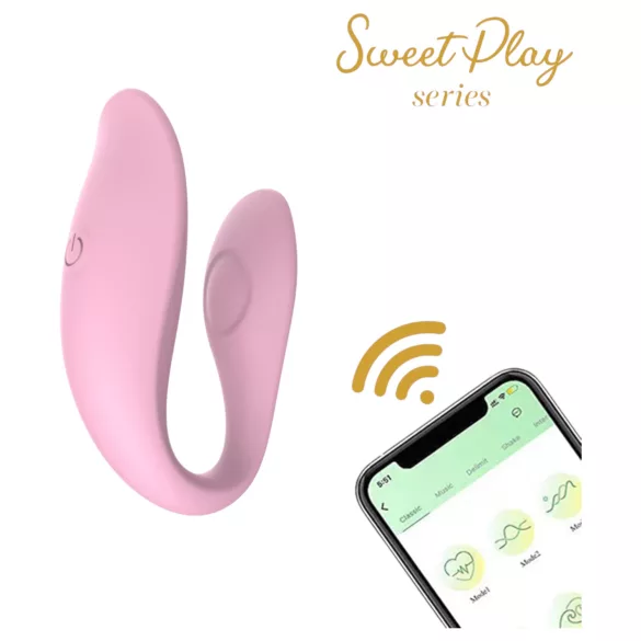 Sweet Play - Aplikacijom upravljani parni vibrator (rozi)