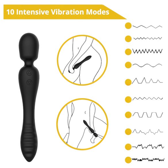 Sweet Play - masažer i G-točka vibrator (crna)