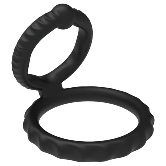 Men's Play - penis i testis prsten - crna