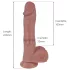 Natural Play - potiskani okretni vibrator (prirodni)
