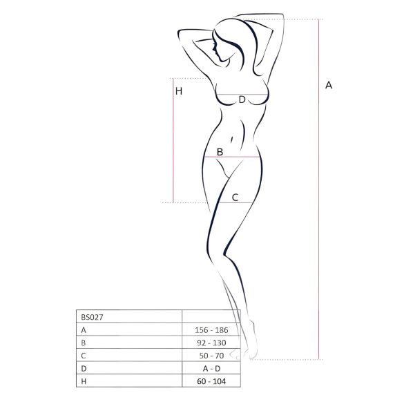 Passion BS027 - mrežasta minihaljina - crvena - S-L