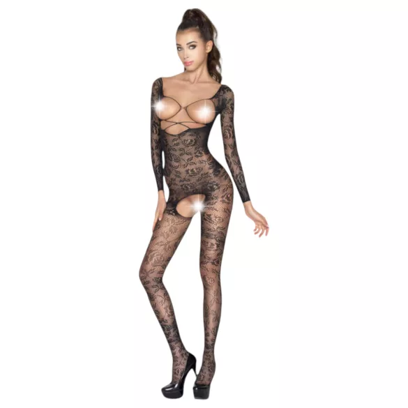 Passion BS031 - otvoreni bodystocking - crna - S-L