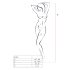 Passion BS032 - mrežasti otvoreni body (crni) - S-L