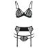 Passion Floris - set donjeg rublja (crni)