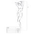 Passion BS046 - cvjetni mrežasti komplet (crveni) - S-L