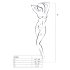 Passion BS050 - mrežasti set s uzorkom srca i cvijeća (crveni) - S-L