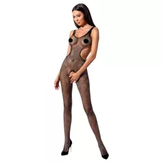   Passion - otvoreni bodystocking s mozaik uzorkom - crna - S-L