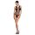 Passion BS086 - Prozirni prugasti bodi (crni) - S-L